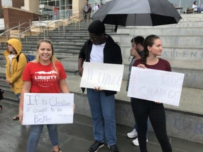 Liberty University students protest