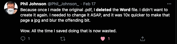 Phil Johnson Tweet