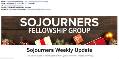 Sojourners Email