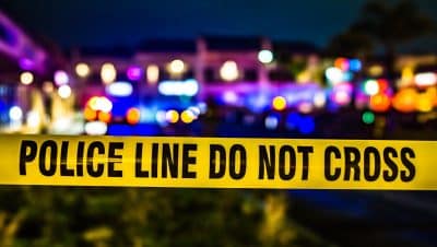 shot police line do not cross crime scene violence