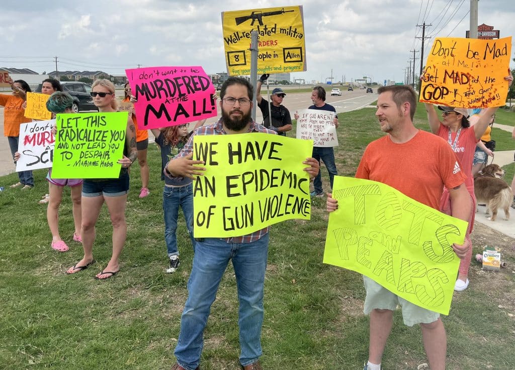 protest prayer allen shooting