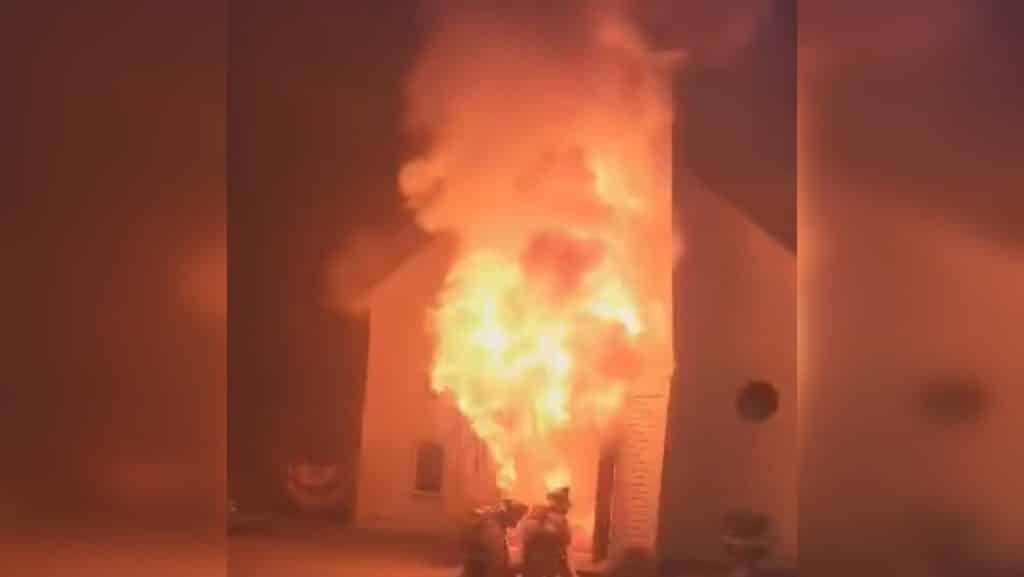 episcopal church fire blaze