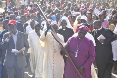 procession easter cross uganda