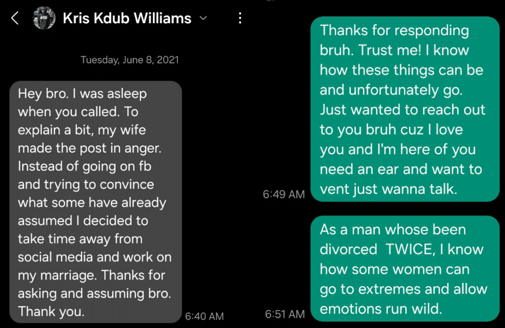 kris williams kdub