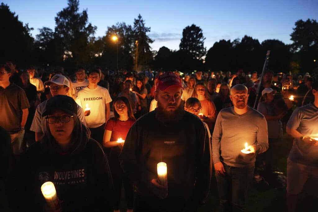Charlie Kirk vigil Provo Utah